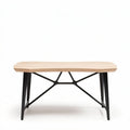 Table basse en bois et métal noir dimensions 120 x 60 x 75cm