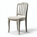 Chaise en bois avec assise en tissu beige dimensions 45 x 50 x 90cm