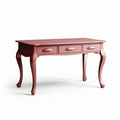 Table en bois avec trois tiroirs dimensions 120 x 60 x 75cm couleur rose